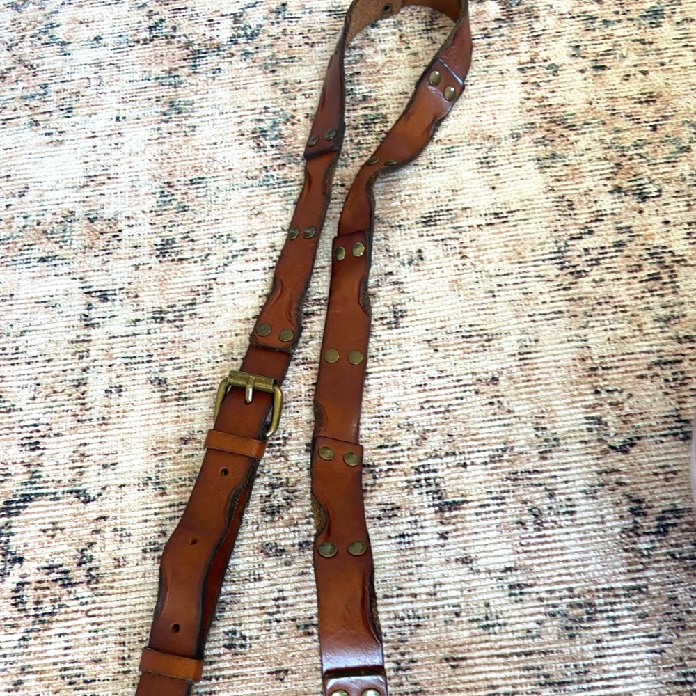 πSOLD Patricia Nash Rosa Brown Leather Studded Crossbody Bag - Picture 8 of 9